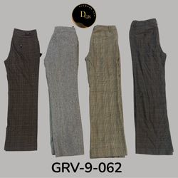 Pantalons en laine à carreaux rétro – Style de rue..