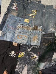 Japanese embroidery shorts unbranded