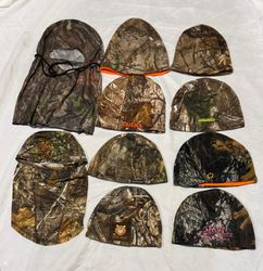 Real tree and unbranded beanie caps