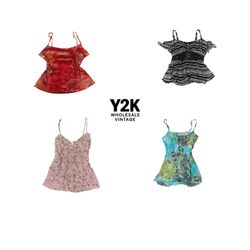 Y2K European Grunge Vixen Cami tops mix (YWV12)