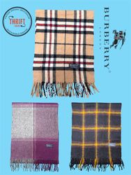 T1432 Burberry Scarves 🧣 100% Auténtico Cachemira..