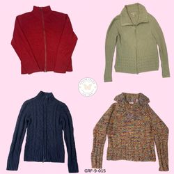 Y2K Double Zipper Sweater – Retro Streetwear Knit ..