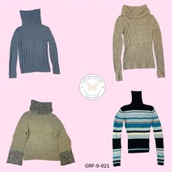 Y2K Vintage Hoher Kragen Pullover – Klassisches 20..