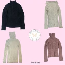 Retro Y2K Hi-Neck Knit Sweater – Timeless 2000s St..