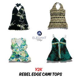 Y2K Rebel Edge Cami Tops - EV0965