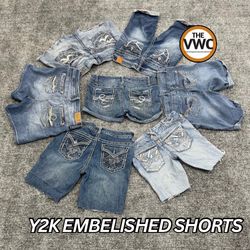 shorts embelezados y2k