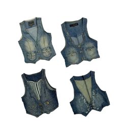 Y2K Paris Hilton Denim Waistcoats