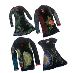 Y2K Vestidos Gráficos Ft Desigual