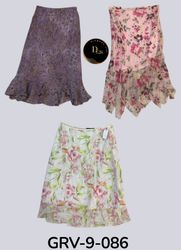 Falda Polly con estampado de flores retro – Esenci..