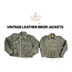 Vintage Leather Biker Jacket