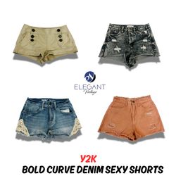 Y2K Bold Curve Denim Sexy Shorts - EV0980