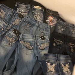 Miss Me Rock Revival Flared Jeans