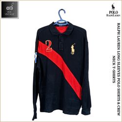 RALPH LAUREN LANGARM POLOSHIRTS & CREWNECK T-SHIRT..