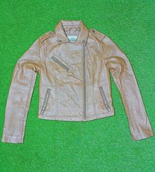 SAY#302 Vintage Tan Leather Biker Jacket – Timeles..