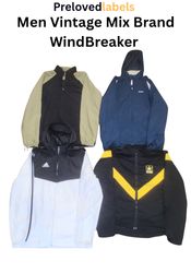 Men’s Vintage Mixed Brand Windbreaker Bundle – ( W..