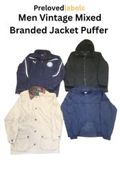 Men’s Vintage Mixed Branded Puffer Jacket Bundle –..