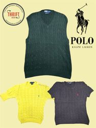 T1446 Ralph Lauren gilet en tricot torsadé