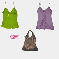 Camisetas de tirantes en tonos tierra Y2K (Sep-36)