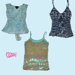Y2K Aquamarine Girl Tops (Sep-47)