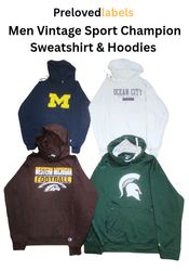 Men Vintage Sport Champion Sweatshirt & Hoodie Bun..