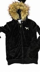 Hoodie in pelliccia rosa e babe