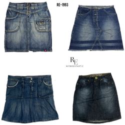 Y2K Unique Denim Midi Skirts (RE-1993)