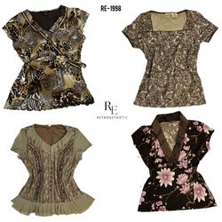 Y2K Earthy Tone Mix Tops (RE-1998)