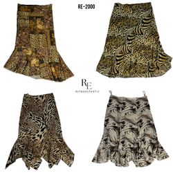 Y2K Animal Print Mix Poly Skirts (RE-2000)