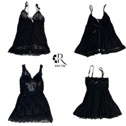 Y2K All Black Gothic Lingerie (RW-738)