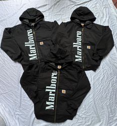 Rework Carhartt Black hood (Marlboro print)