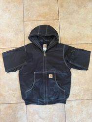 Rework Carhartt Black hood (white stitch)