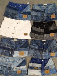 HD1161 Ladies Upcycled Levi's Belted Skirts
