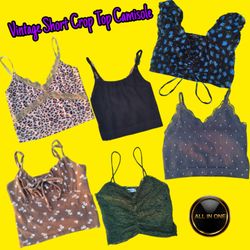 Vintage Y2k Short Crop Top Camisole | Casual & Par..