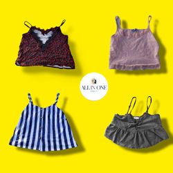 ビンテージY2Kショートクロップトップキャミソール | カジュアル＆パーティーウェア
