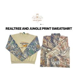 REAL TREE AND JUNGLE PRINT SWEATSHIRT