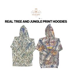 REAL TREE AND JUNGLE PRINT HOODIES