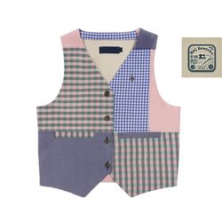 Gilet patchwork upcyclé Ralph Lauren