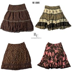 Y2K Cottage Core Cotton Mix Skirts (RE-2005)