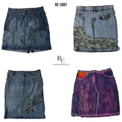 Y2K Britney Era Denim Midi Skirts (RE-2007)