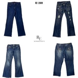 Jeans de Denim da Era Britney Y2K (RE-2009)