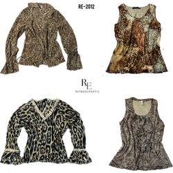 Y2K Animal Print Mix Tops (RE-2012)