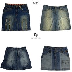 Saias Mini de Jeans da Era Britney Y2K (RE-2013