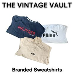 Branded Sweatshirts including Tommy Fila Starter