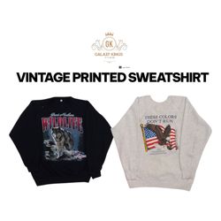 Sweat-shirt imprimé vintage