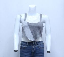 CR586 Upcycled Swoosh Revival Crop Top