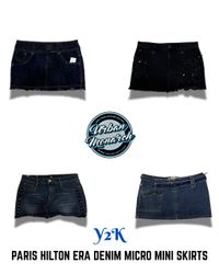 Y2K Paris Hilton Era Denim Micro Mini Skirts - UMW..
