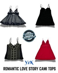Y2K Romantic LoveStory Cami Tops - UMW0004