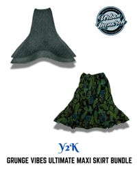 Y2K Grunge Vibes Ultimate Maxi Skirt Bundle - UMW0..