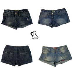 Y2K IT Girl Denim Micro Mini Short(RW-754)