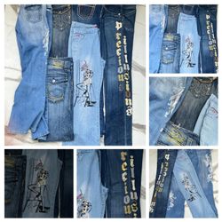 Y2K Jeans bootcut Jeans Women's Boot Cut Floral Em..